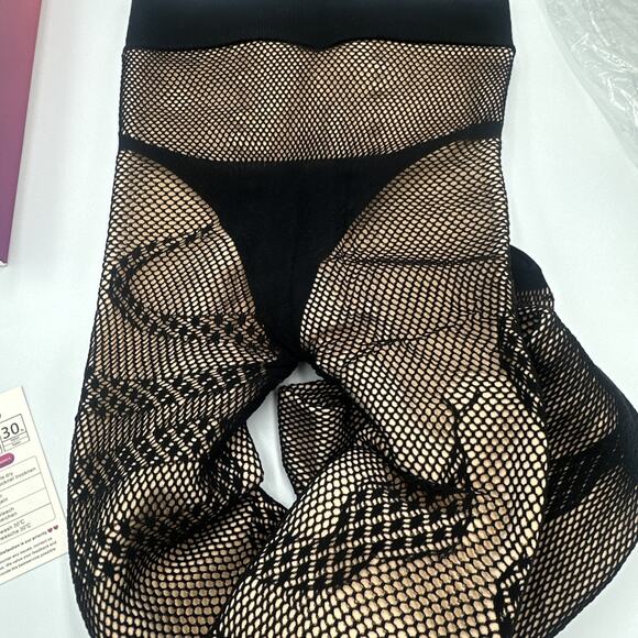 Sexy Fake Translucent Tights Stockings Fleece Lined Size Large High-Waist Snake - Picture 2 of 13